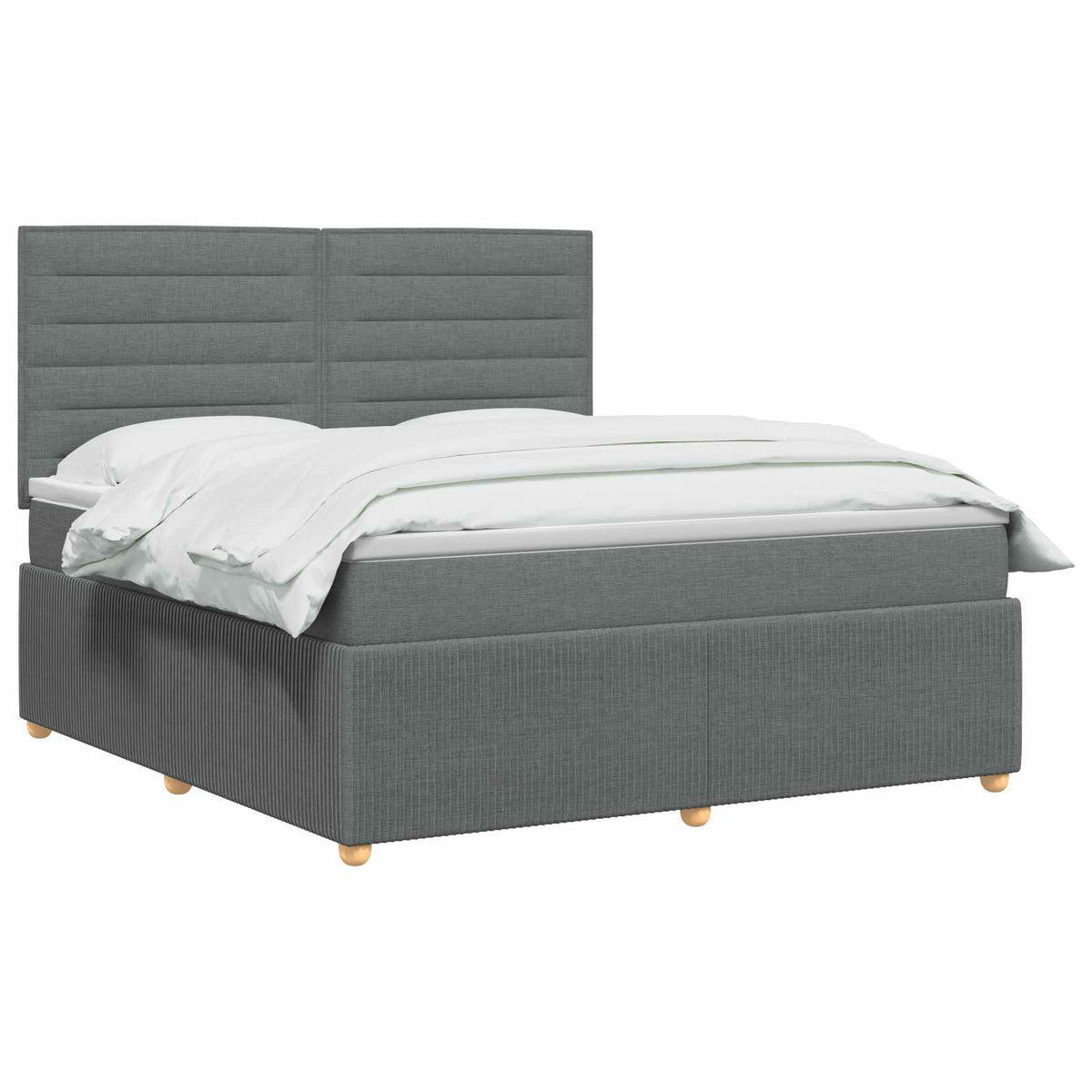 Boxspring krevet s madracem Tamnosiva 140 x 190 cm Tkanina