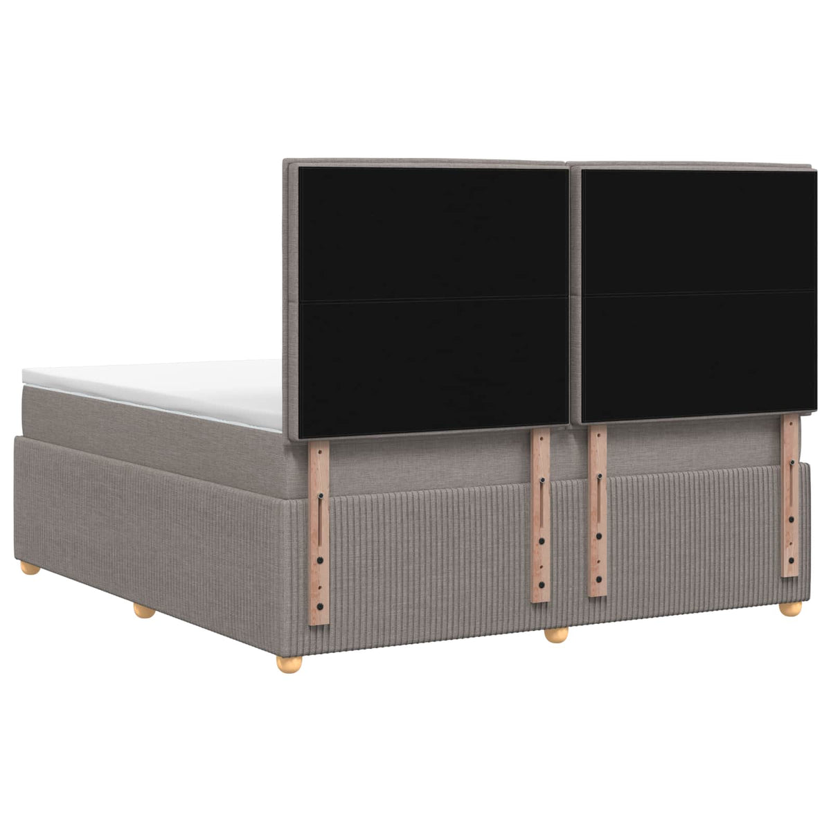 Boxspring krevet s madracem Sivosmeđa 140 x 190 cm Tkanina