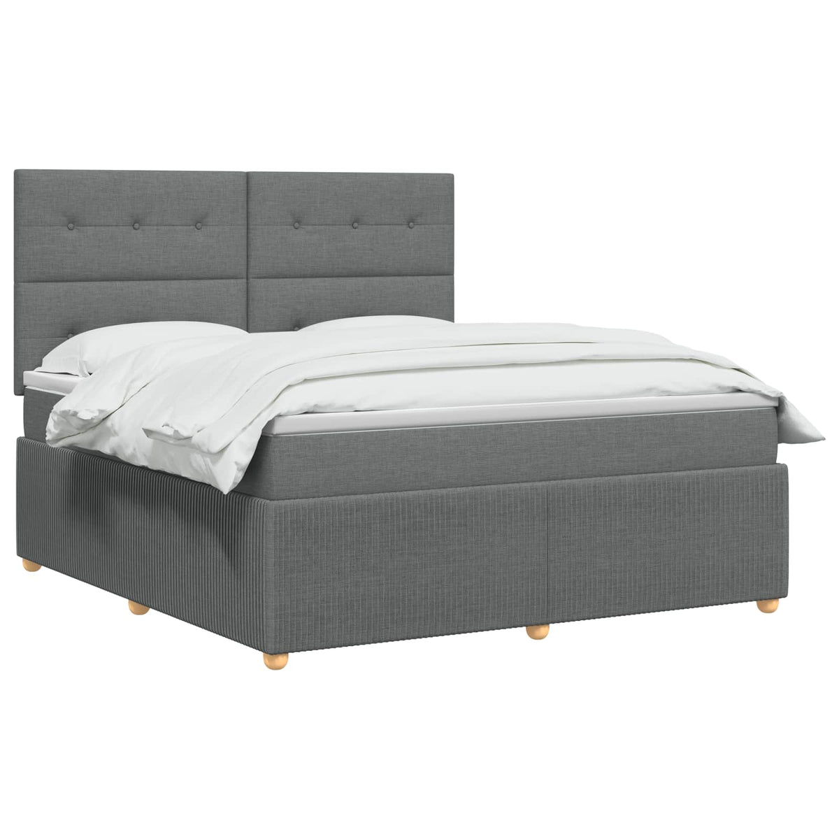 Boxspring krevet s madracem Tamnosiva 140 x 190 cm Tkanina