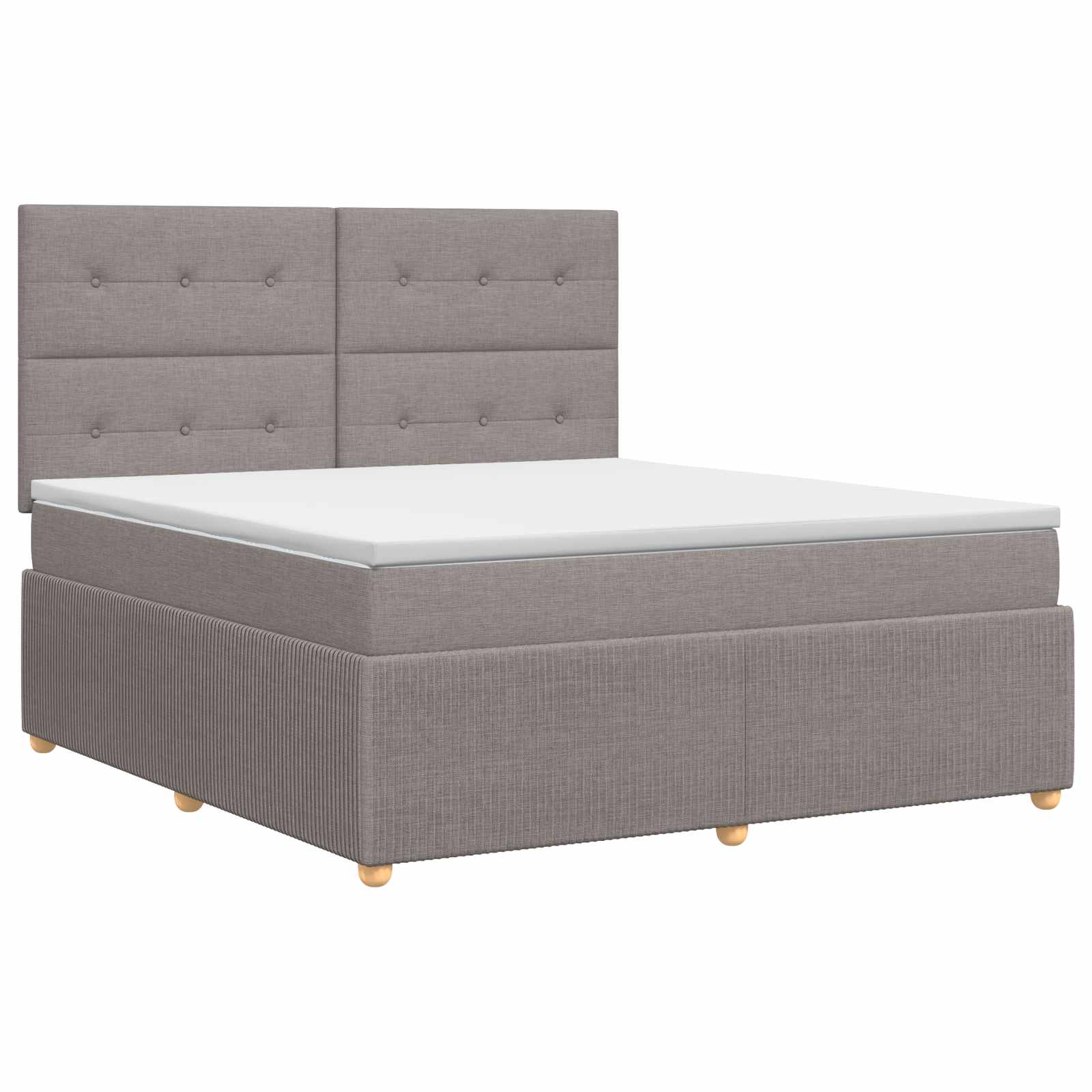 Boxspring krevet s madracem Sivosmeđa 140 x 190 cm Tkanina