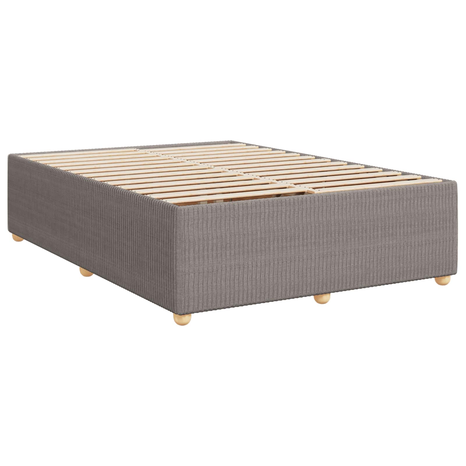 Boxspring krevet s madracem Sivosmeđa 140 x 190 cm Tkanina