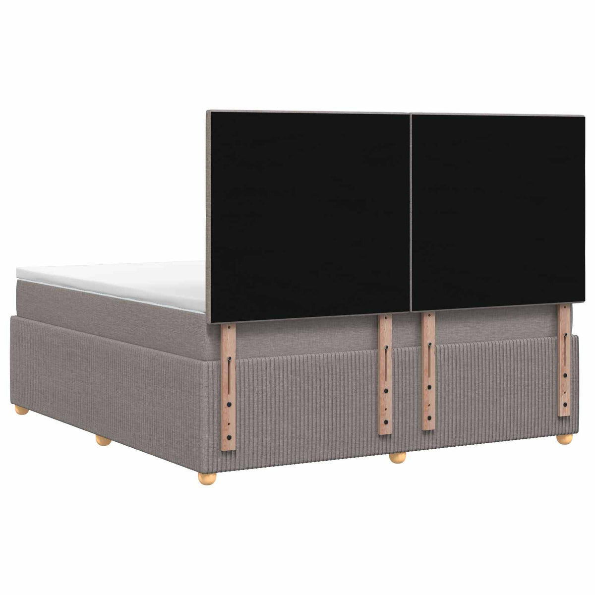 Boxspring krevet s madracem Sivosmeđa 140 x 190 cm Tkanina