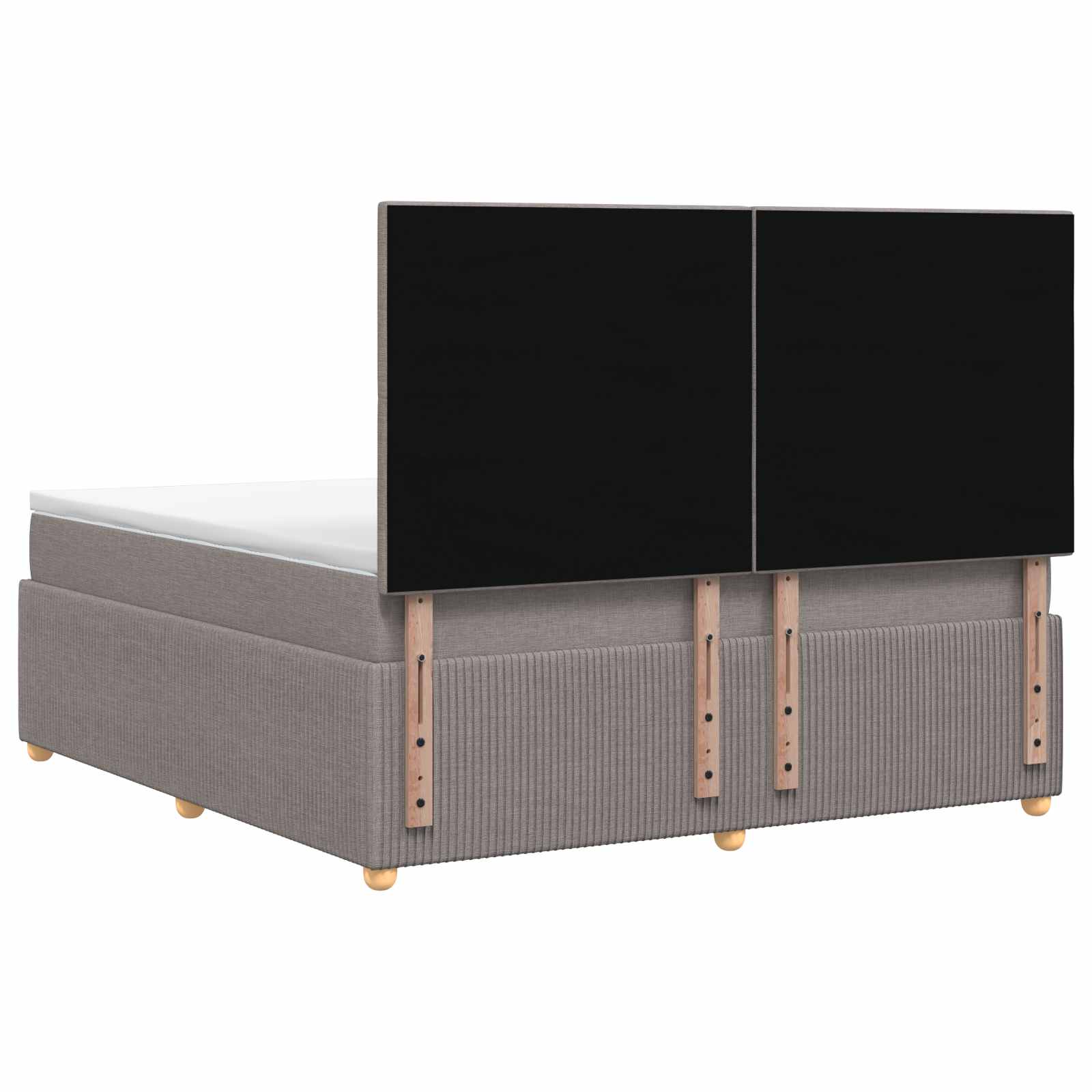 Boxspring krevet s madracem Sivosmeđa 140 x 190 cm Tkanina