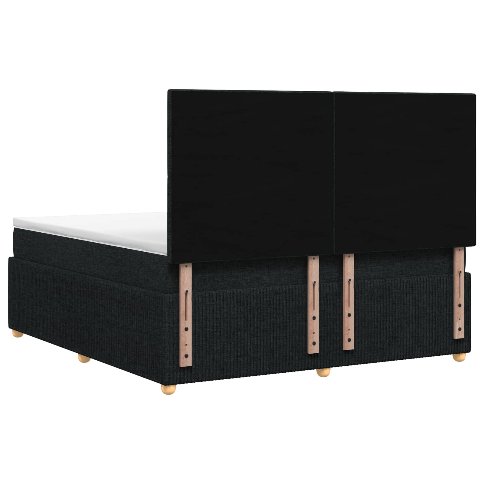 Boxspring krevet s madracem Crna 140 x 200 cm Tkanina