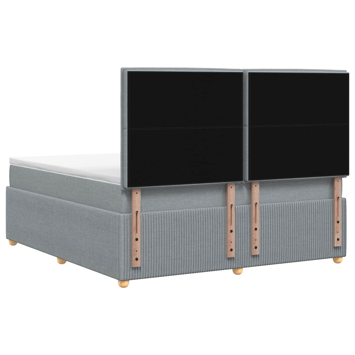 Boxspring krevet s madracem Svjetlosiva 180 x 200 cm Tkanina
