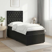 Boxspring krevet s madracem Crna 90 x 190 cm Baršun