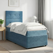 Boxspring krevet s madracem Plava 100 x 200 cm Baršun