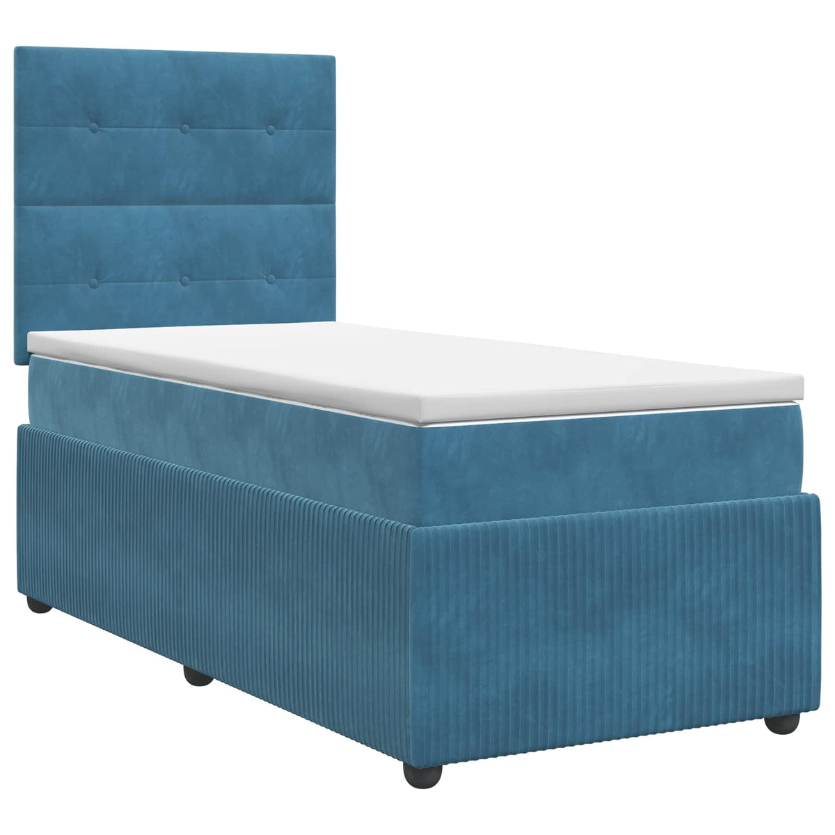 Boxspring krevet s madracem Plava 80 x 200 cm Baršun