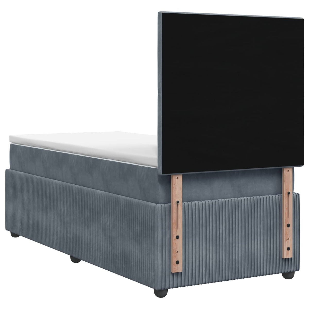 Boxspring krevet s madracem Tamnosiva 80 x 200 cm Baršun
