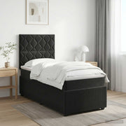 Boxspring krevet s madracem Crna 90 x 190 cm Baršun