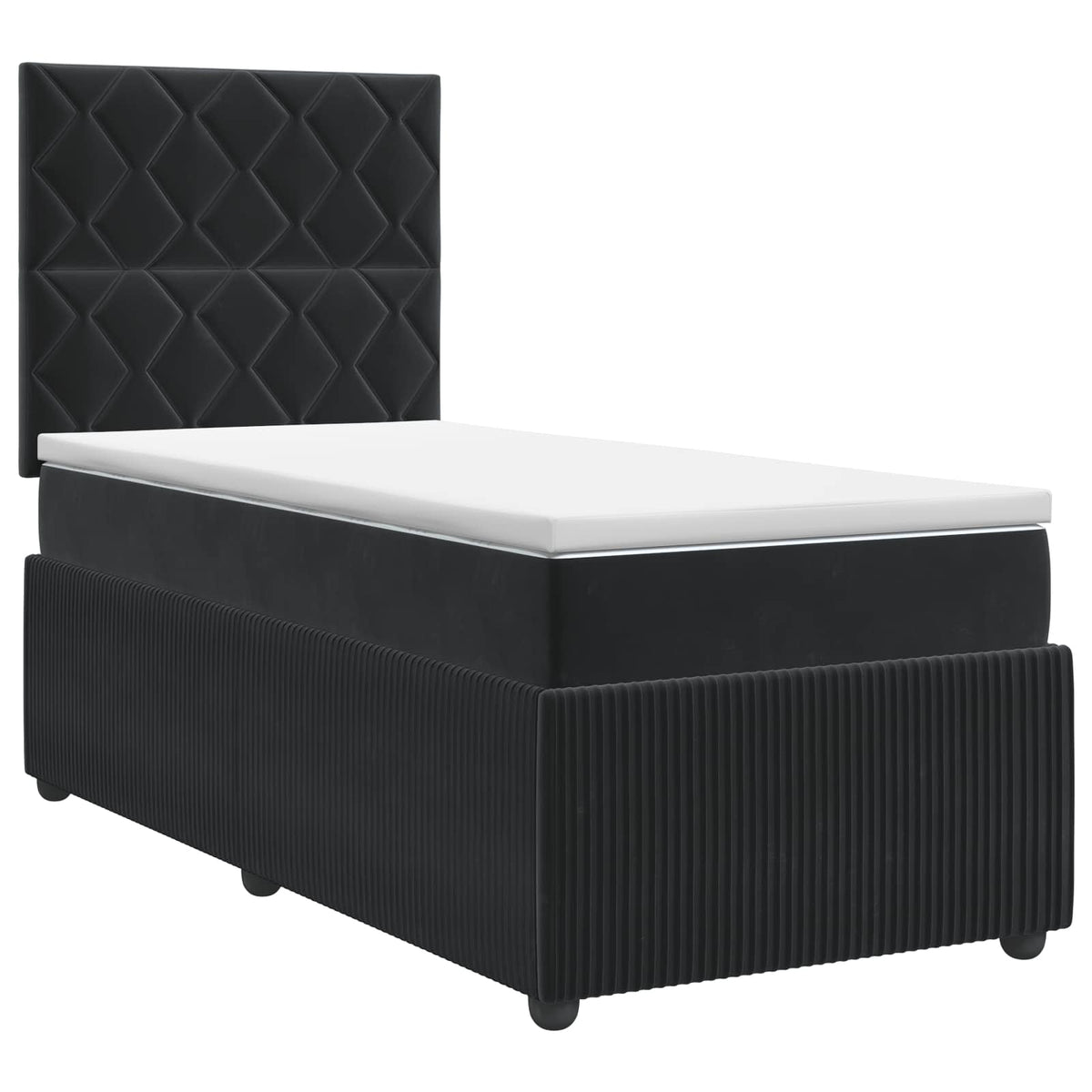 Boxspring krevet s madracem Crna 80 x 200 cm Baršun