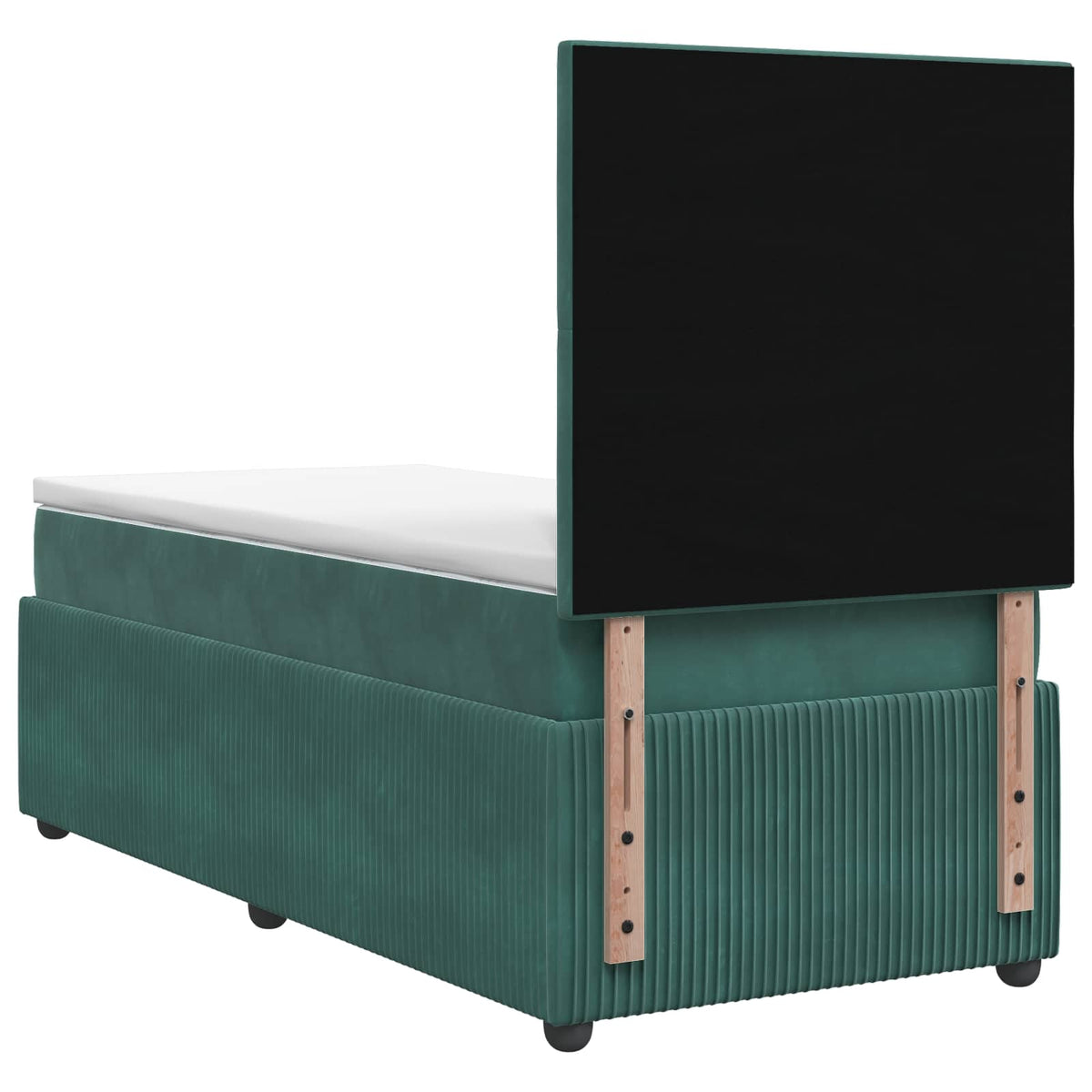 Boxspring krevet s madracem Tamnozelena 90 x 190 cm Baršun