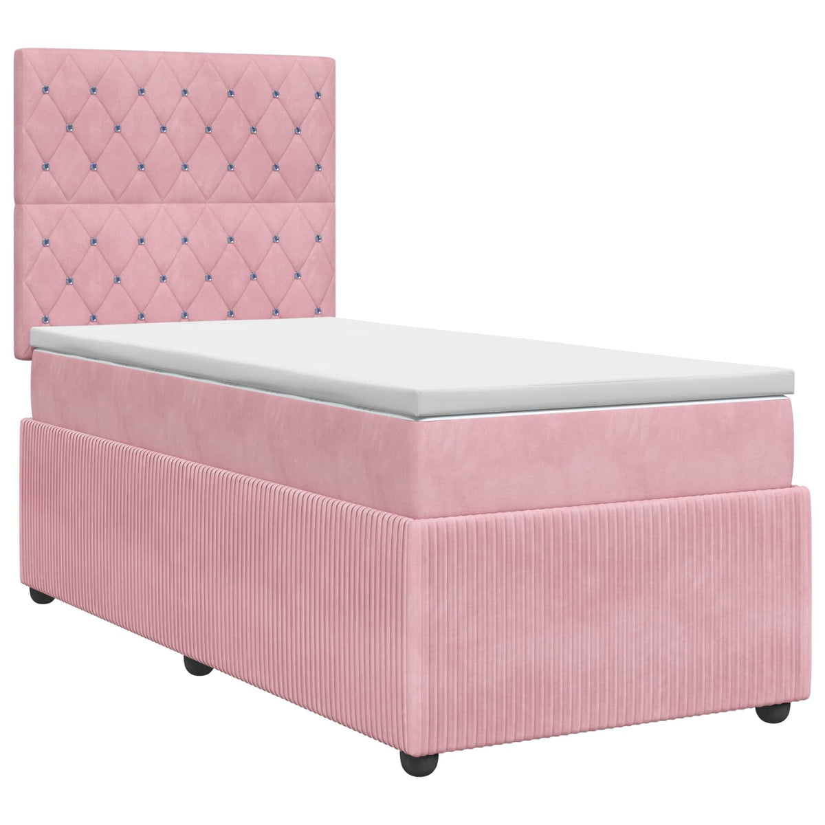 Boxspring krevet s madracem Ružičasta 100 x 200 cm Baršun