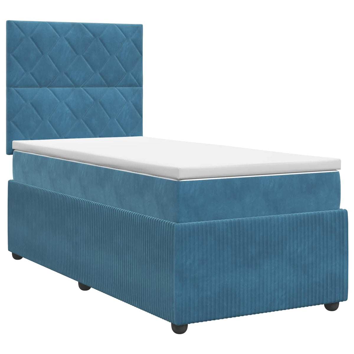 Boxspring krevet s madracem Plava 100 x 200 cm Baršun