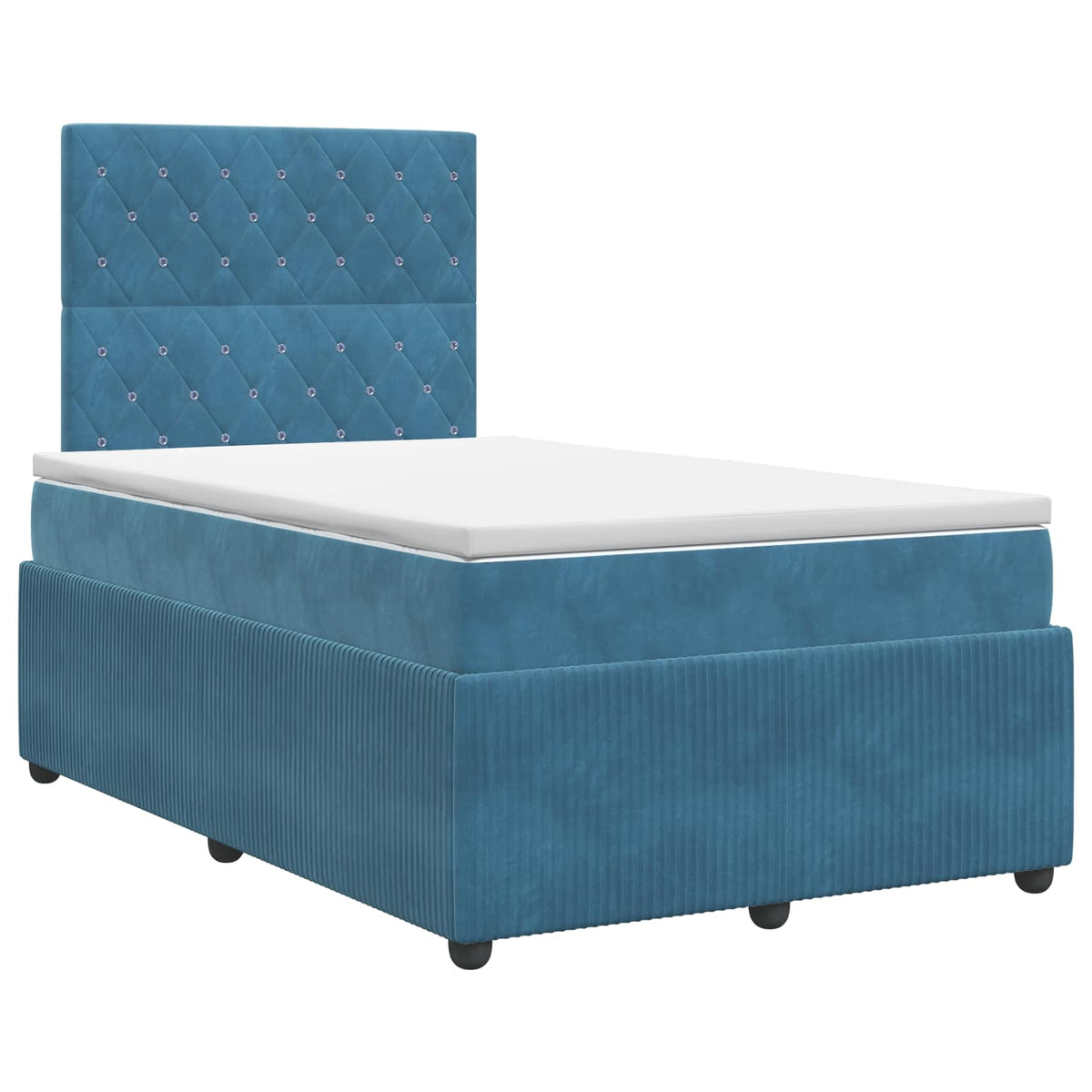 Boxspring krevet s madracem Plava 120 x 190 cm Baršun