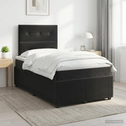 Boxspring krevet s madracem Crna 120 x 200 cm Baršun
