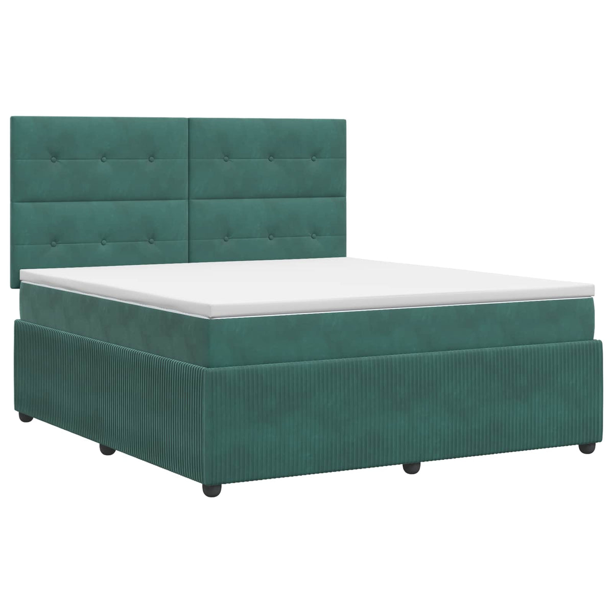 Boxspring krevet s madracem Tamnozelena 140 x 200 cm Baršun