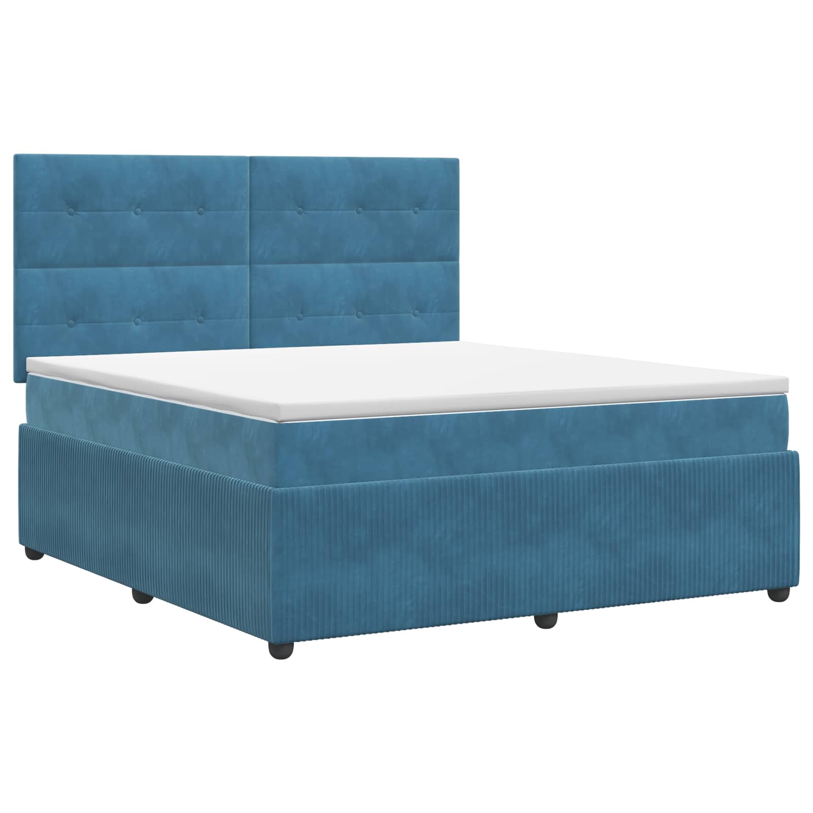 Boxspring krevet s madracem Plava 160 x 200 cm Baršun