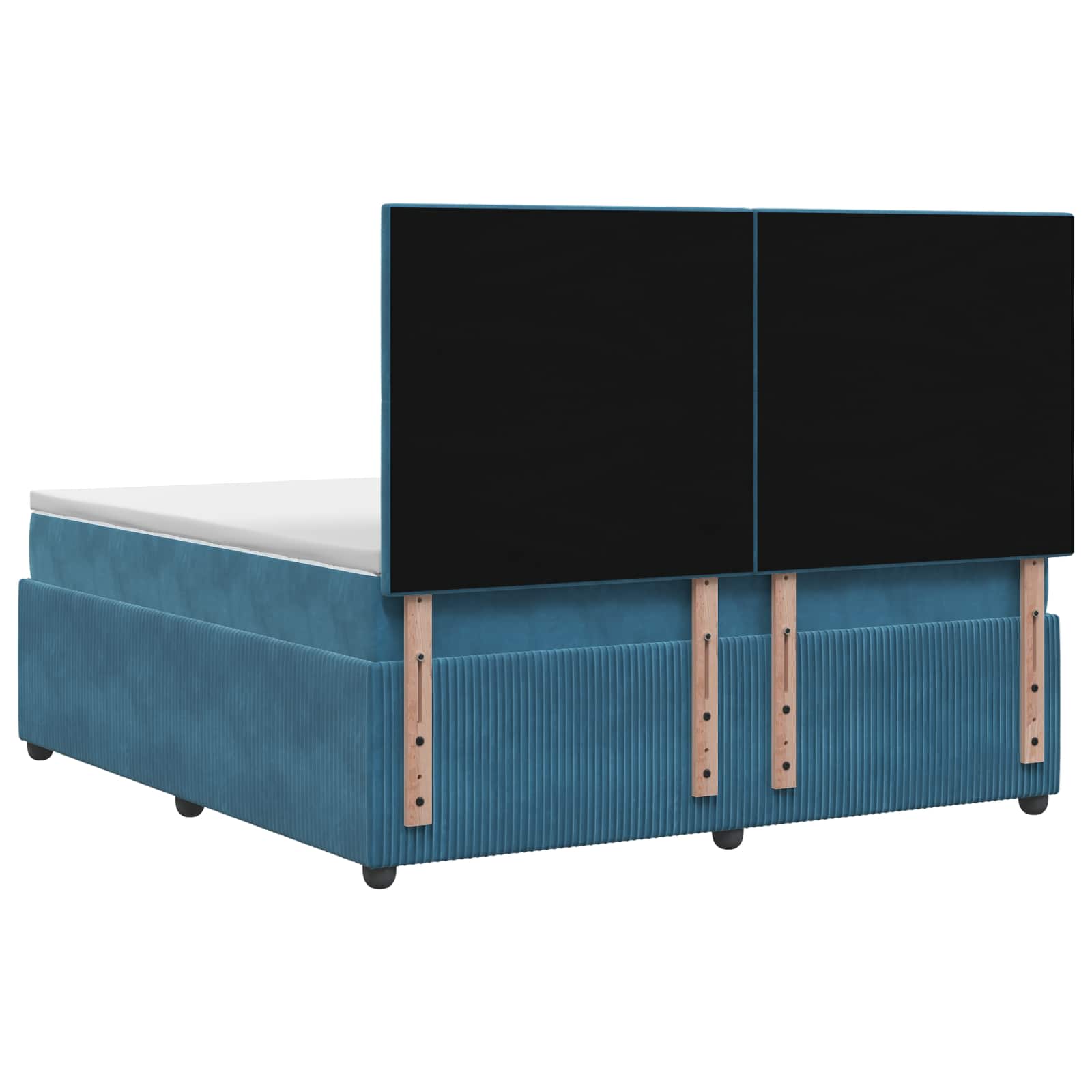 Boxspring krevet s madracem Plava 160 x 200 cm Baršun