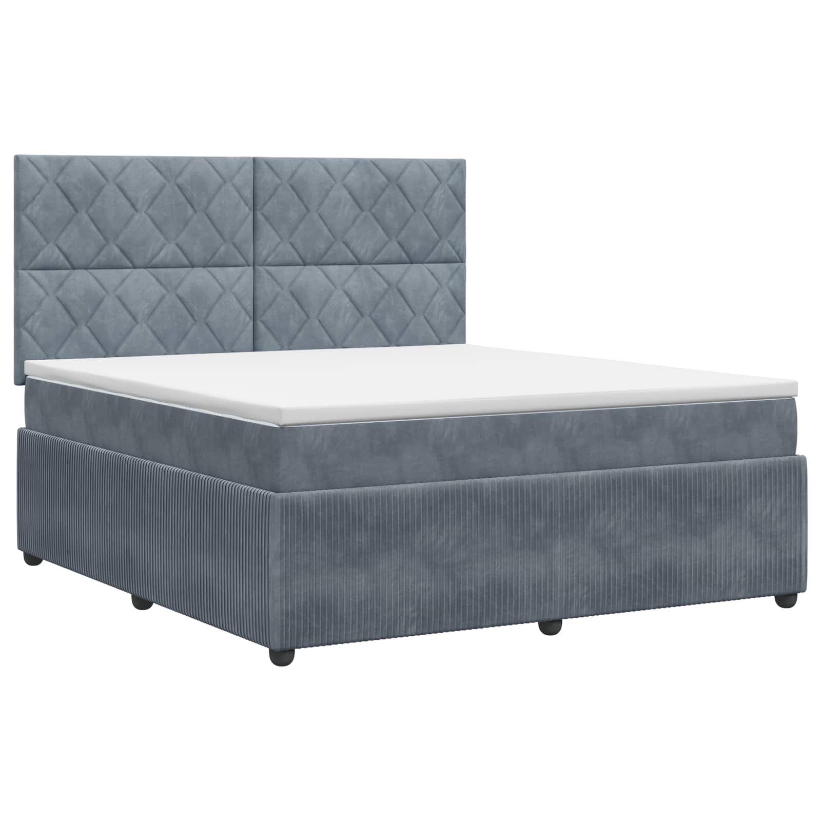 Boxspring krevet s madracem Tamnosiva 160 x 200 cm Baršun