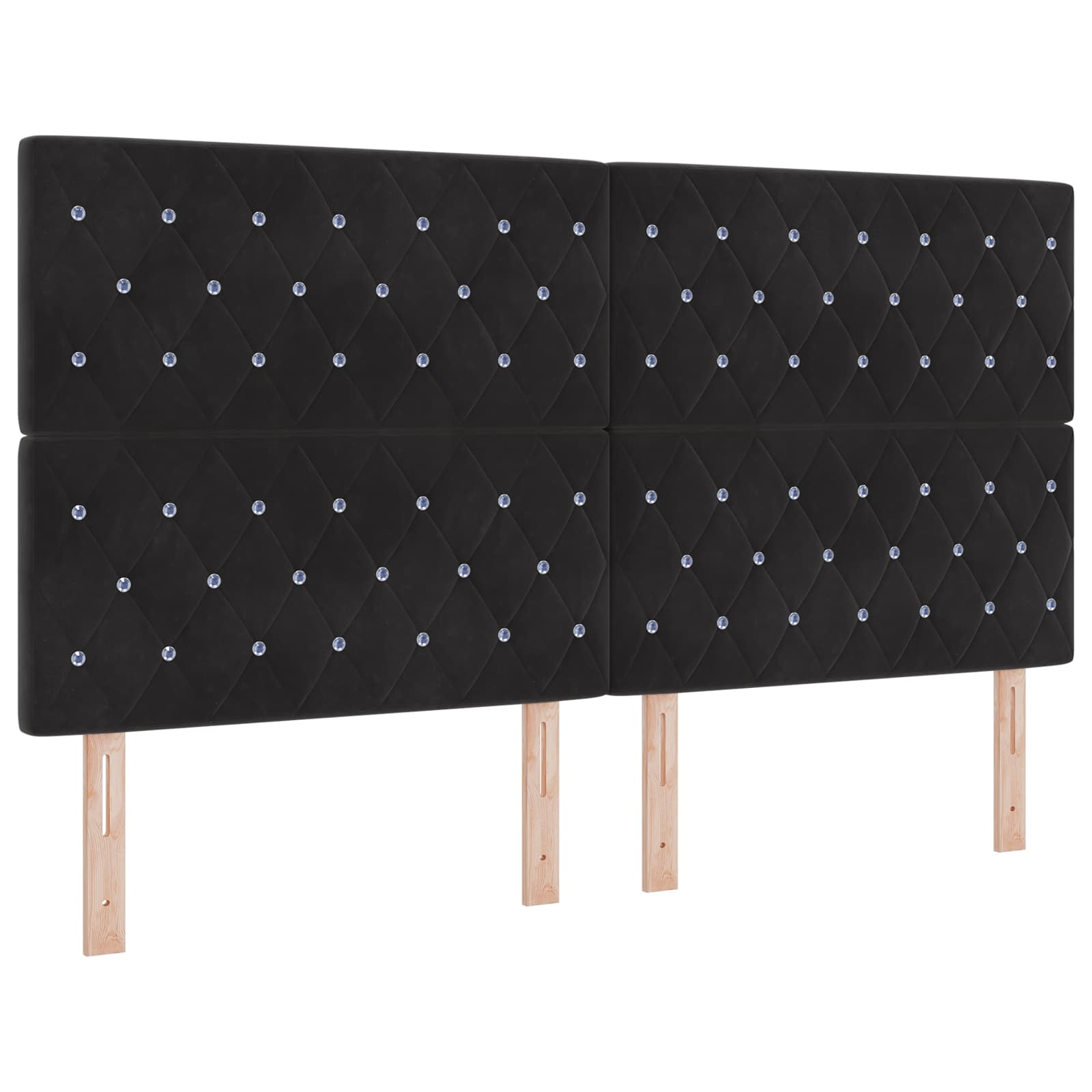 Boxspring krevet s madracem Crna 180 x 200 cm Baršun