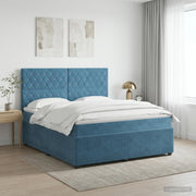 Boxspring krevet s madracem Plava 180 x 200 cm Baršun