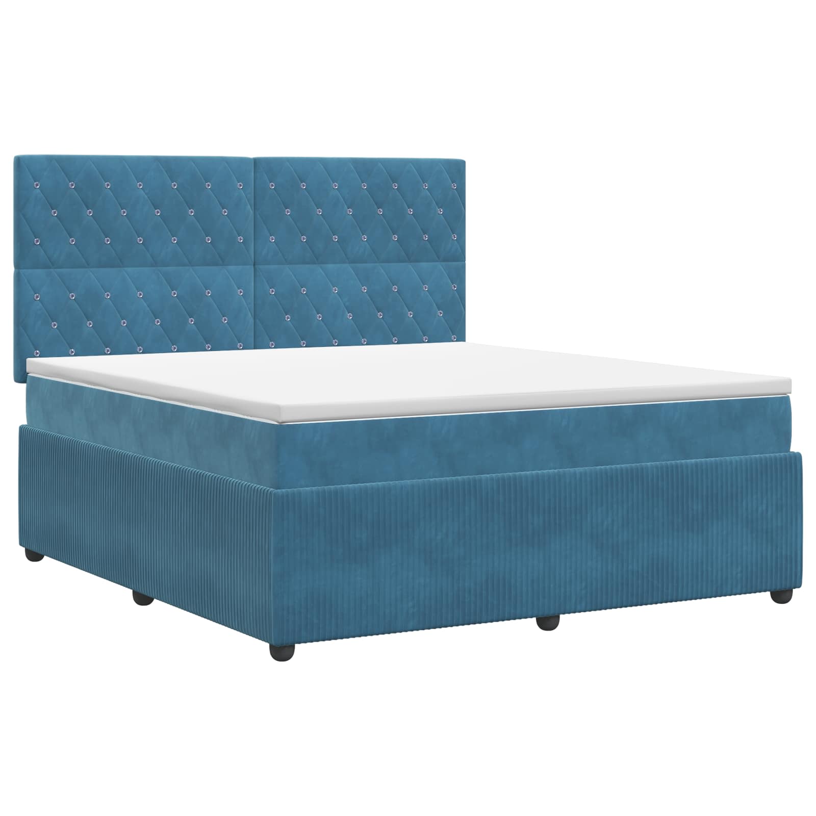 Boxspring krevet s madracem Plava 180 x 200 cm Baršun