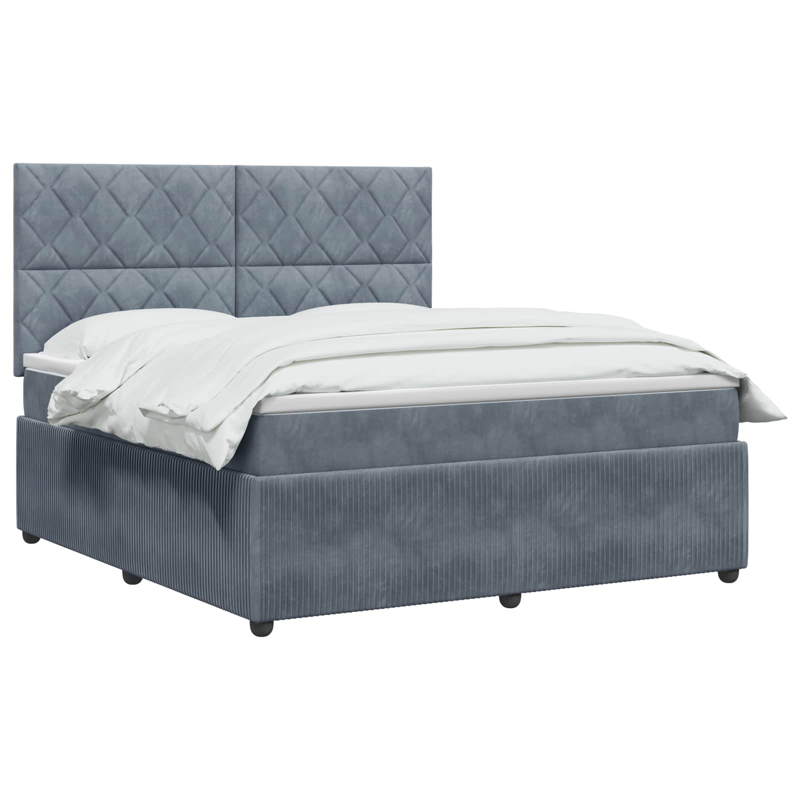 Boxspring krevet s madracem Tamnosiva 180 x 200 cm Baršun