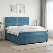 Boxspring krevet s madracem Plava 180 x 200 cm Baršun