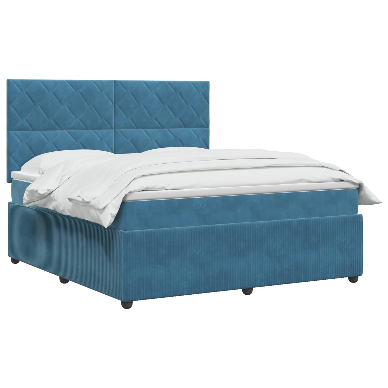 Boxspring krevet s madracem Plava 180 x 200 cm Baršun
