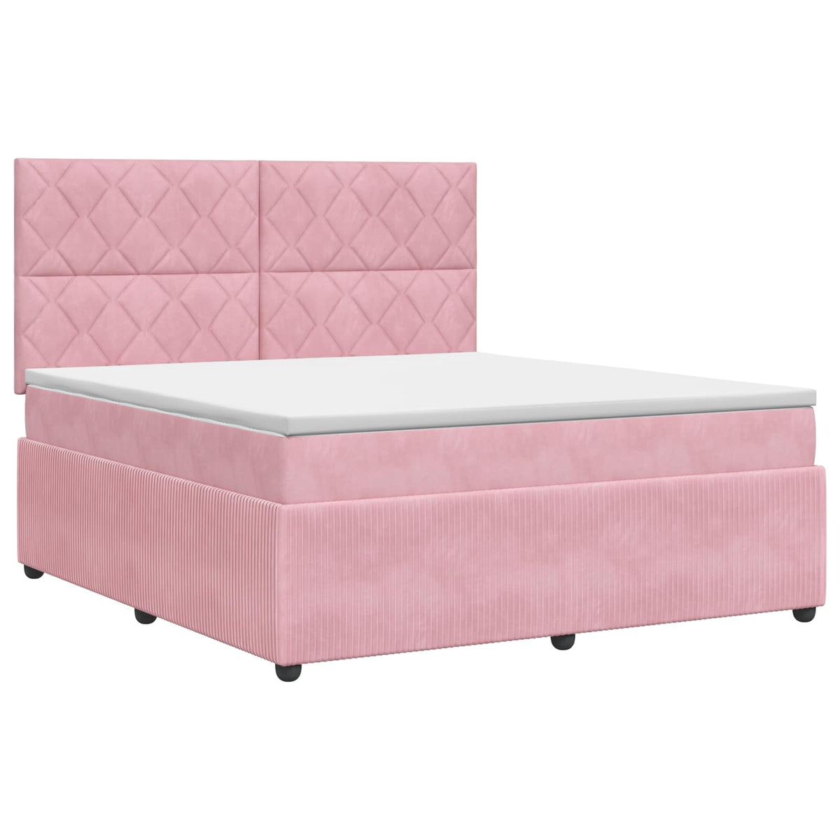 Boxspring krevet s madracem Ružičasta 180 x 200 cm Baršun