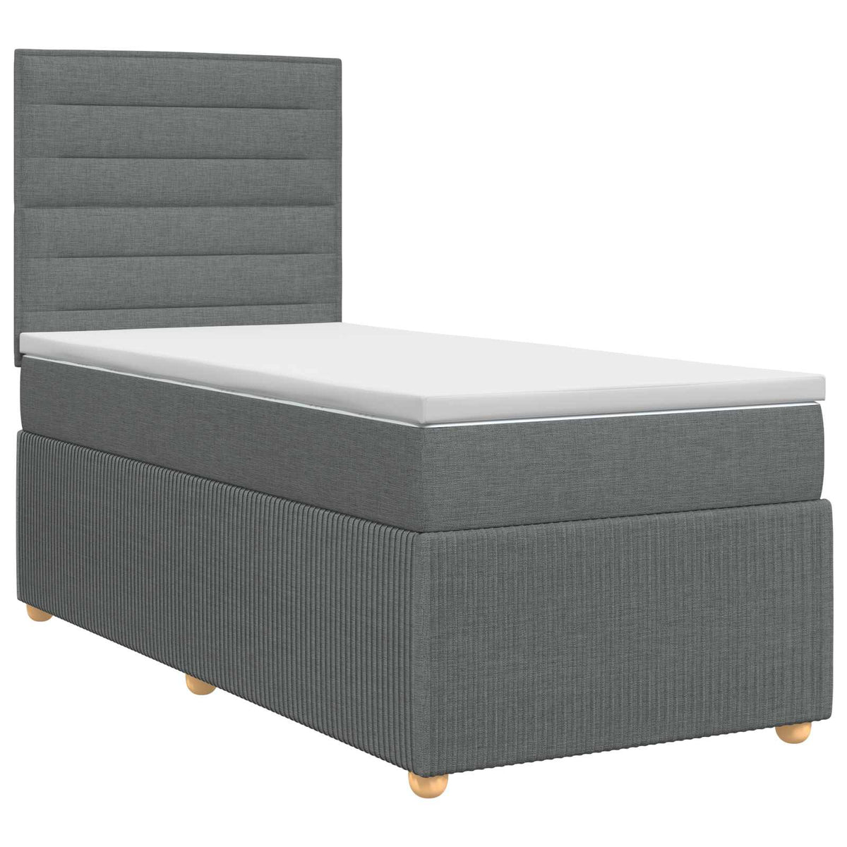 Boxspring krevet s madracem Tamnosiva Jjedan Tkanina