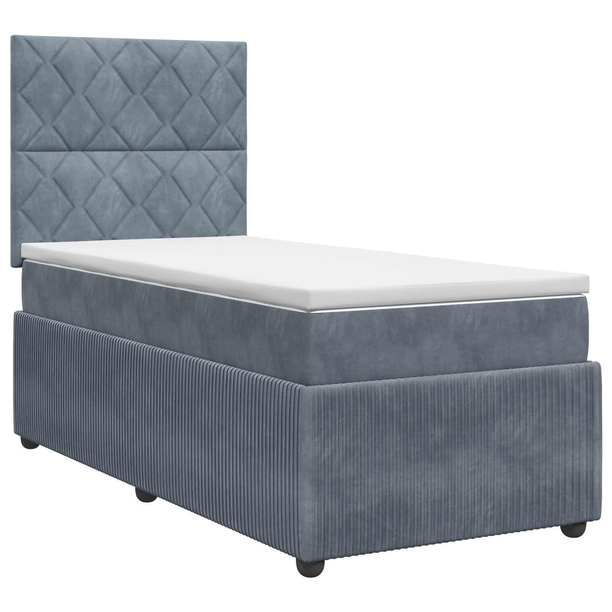 Boxspring krevet s madracem Tamnosiva Jjedan Baršun