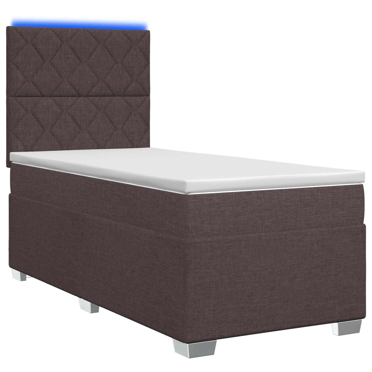 Boxspring krevet s madracem Tamno smeđa 100 x 200 cm Tkanina 100 x 200 x 140.5 cm