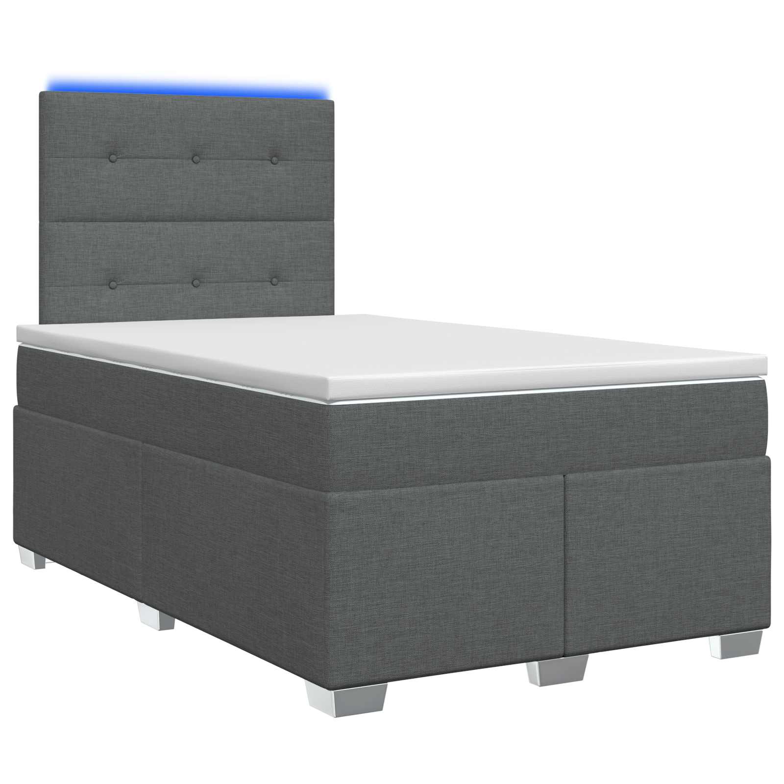 Boxspring krevet s madracem Tamnosiva 120 x 190 cm Tkanina