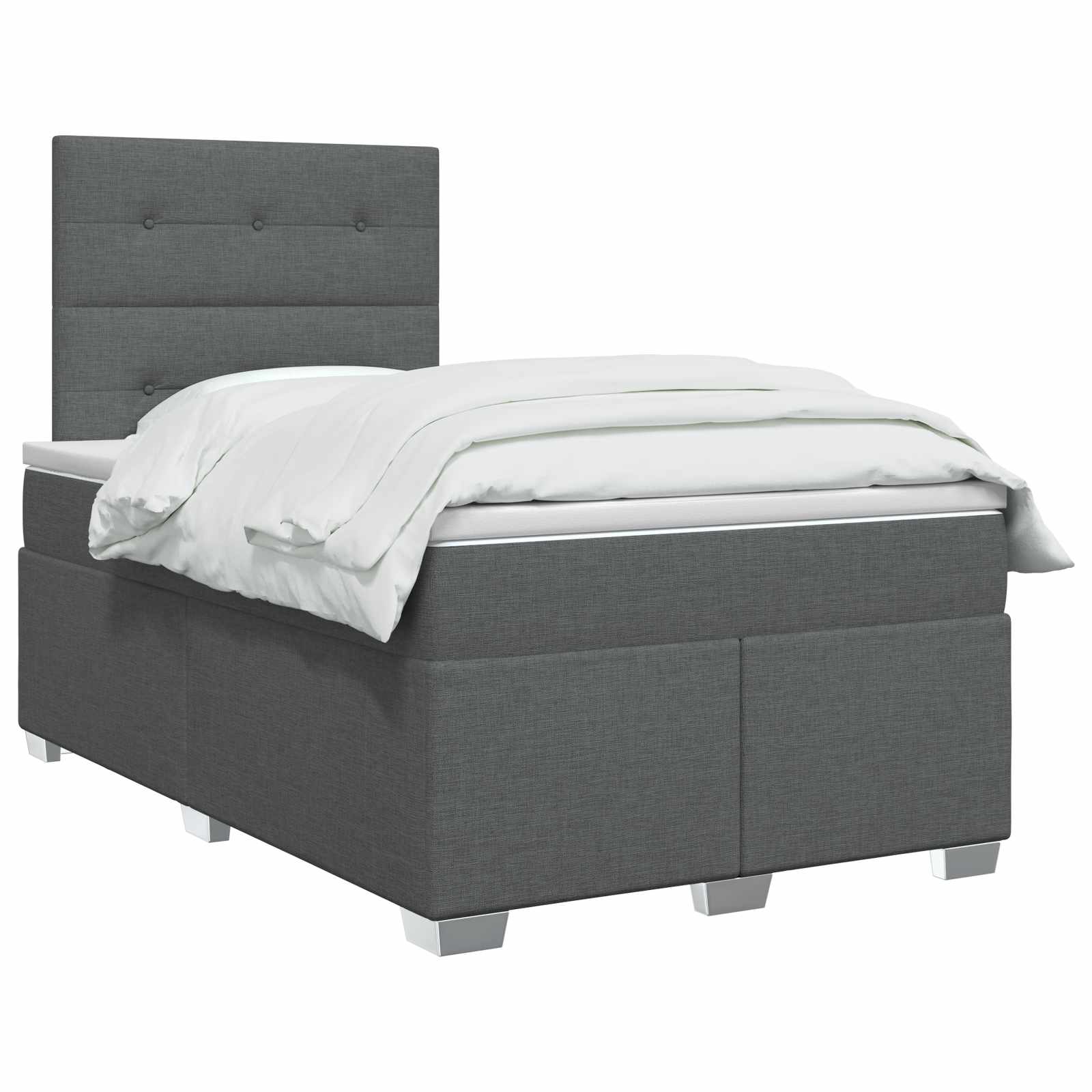 Boxspring krevet s madracem Tamnosiva 120 x 190 cm Tkanina