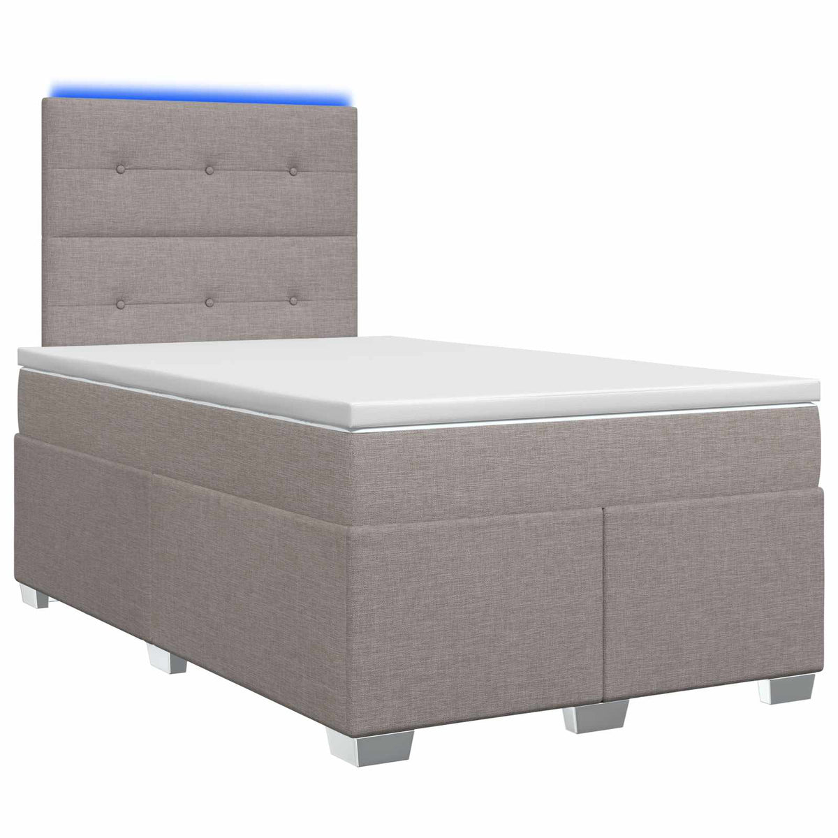 Boxspring krevet s madracem Sivosmeđa 120 x 190 cm Tkanina