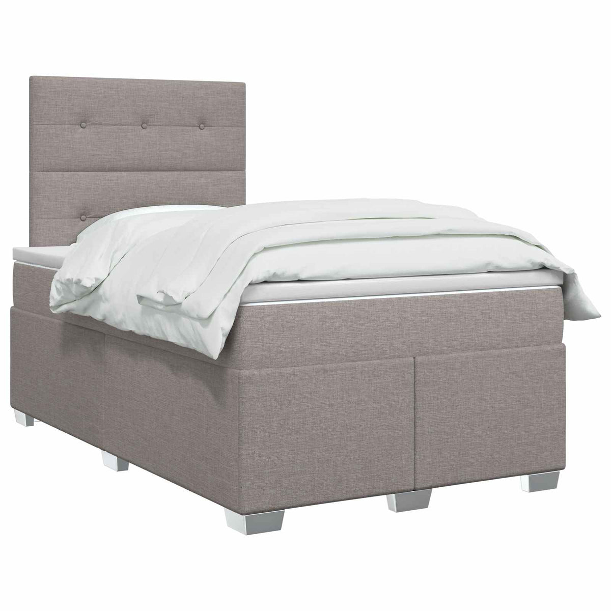 Boxspring krevet s madracem Sivosmeđa 120 x 190 cm Tkanina