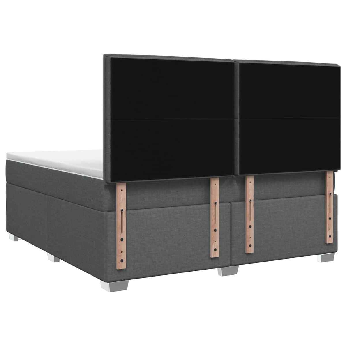 Boxspring krevet s madracem Tamnosiva 140 x 200 cm Tkanina 144 x 200 x 140.5 cm