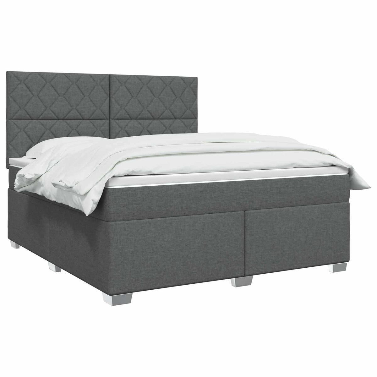 Boxspring krevet s madracem Tamnosiva 140 x 200 cm Tkanina 144 x 200 x 140.5 cm
