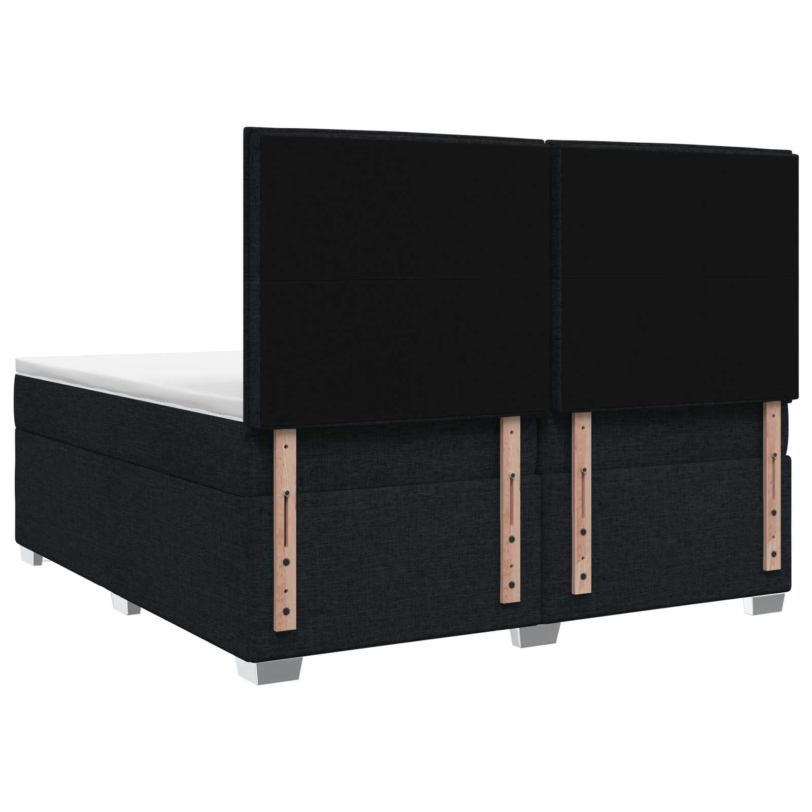Boxspring krevet s madracem Crna 200 x 200 cm Tkanina