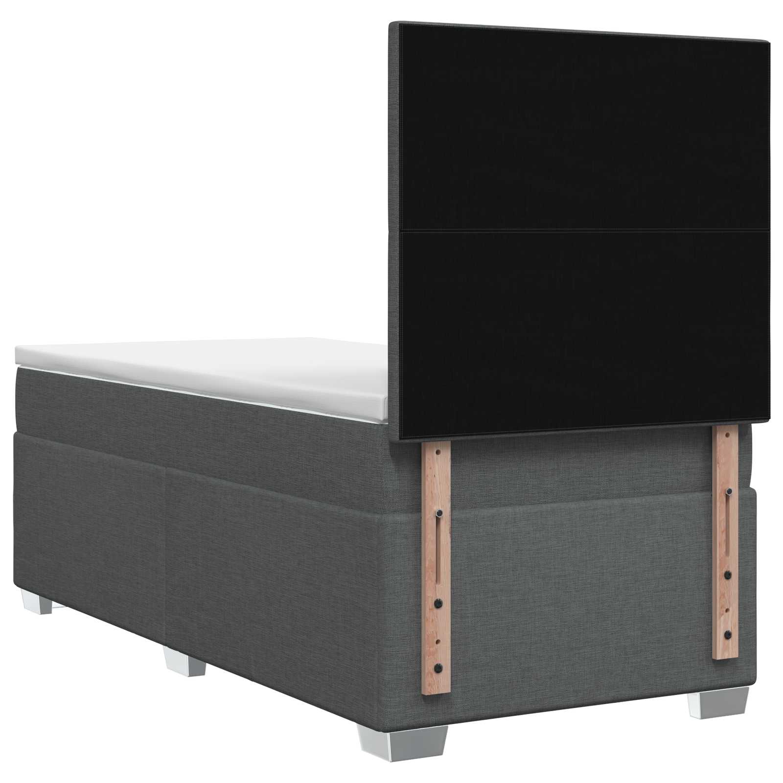 Krevet s box springom, madracem i LED-om Tamnosiva 90 x 190 cm