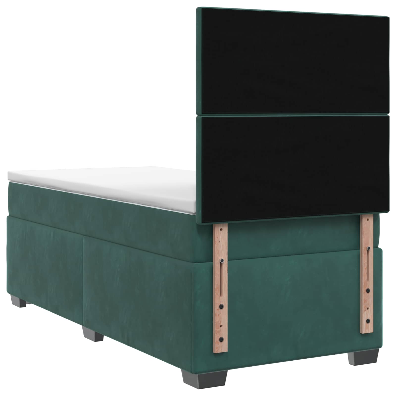 Boxspring krevet s madracem Tamnozelena 80 x 200 cm Baršun