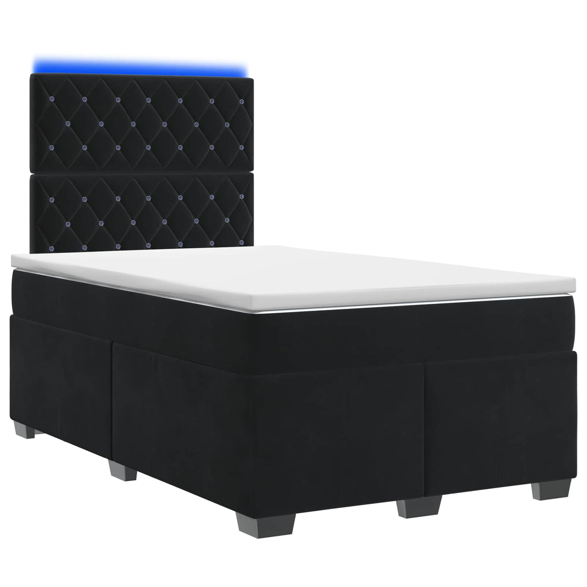 Boxspring krevet s madracem Crna 120 x 190 cm Baršun
