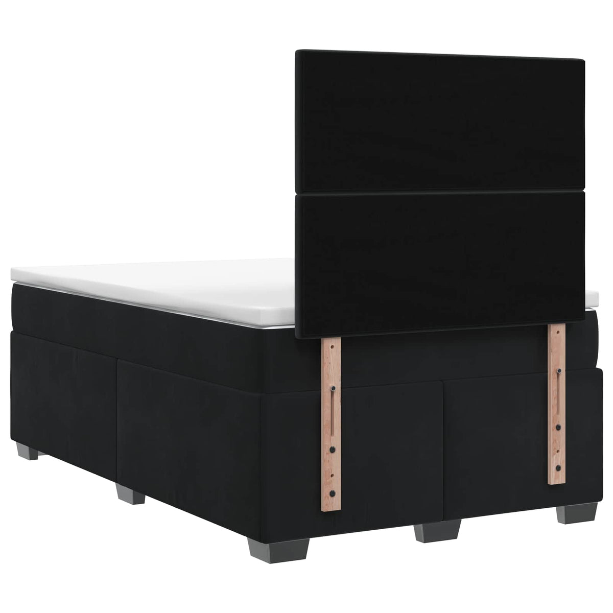 Boxspring krevet s madracem Crna 120 x 190 cm Baršun