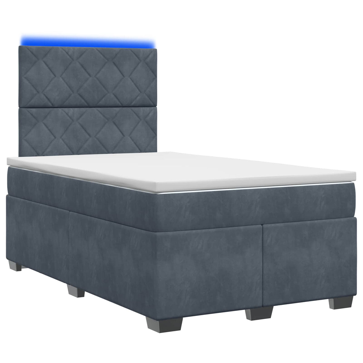 Boxspring krevet s madracem Tamnosiva 120 x 190 cm Baršun