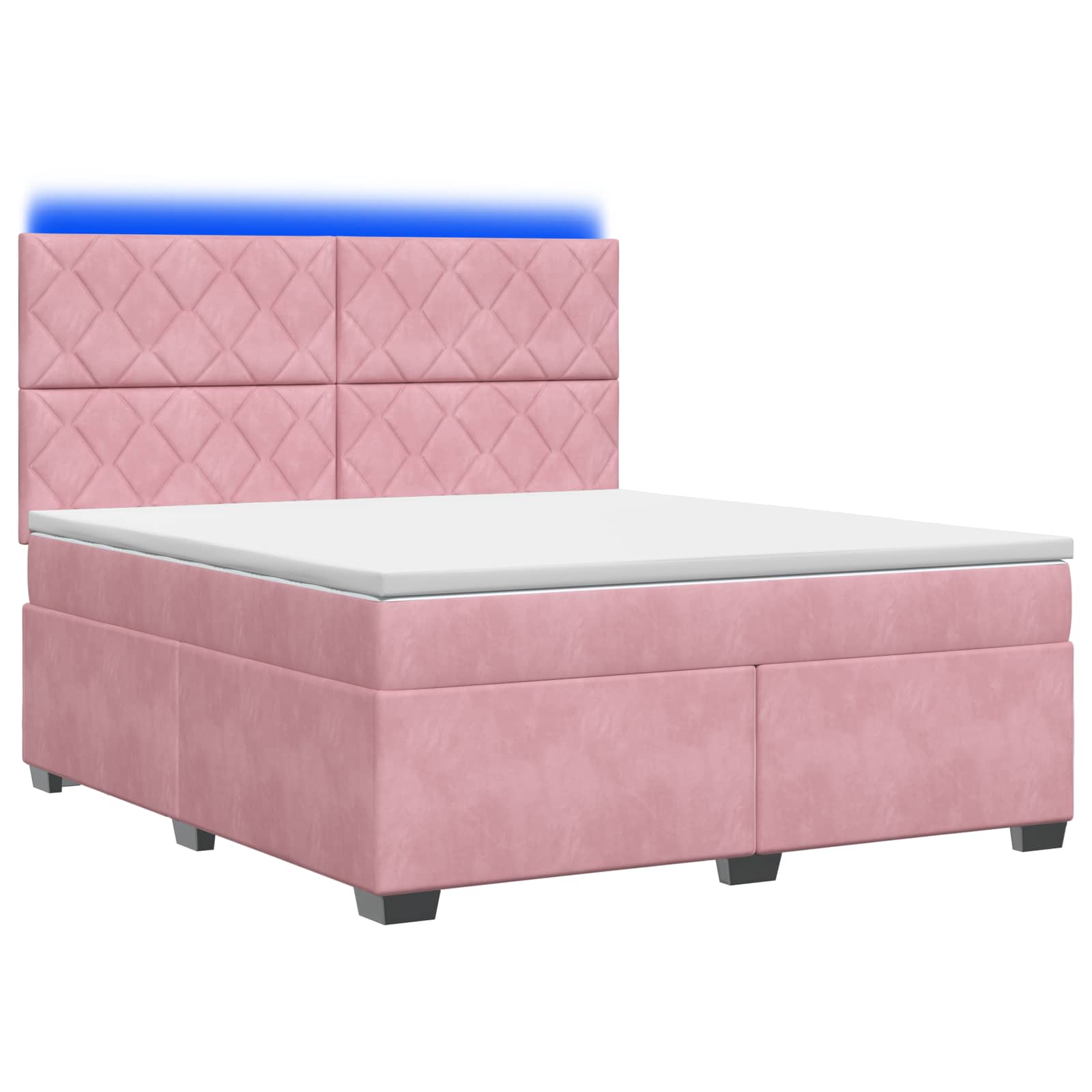 Boxspring krevet s madracem Ružičasta 140 x 200 cm Baršun