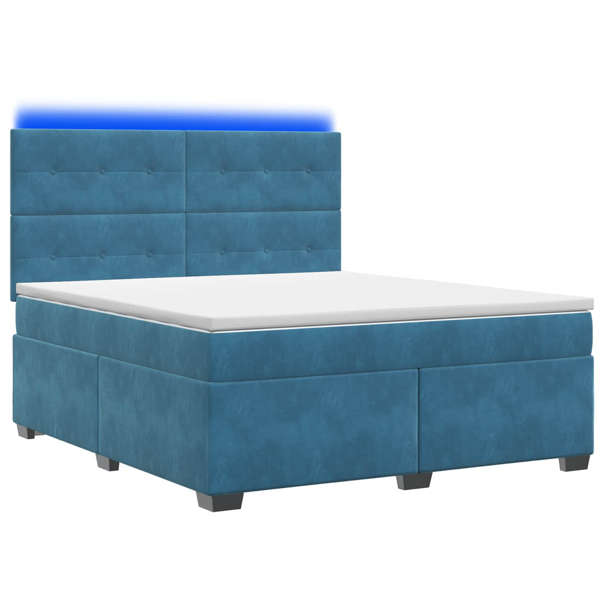Boxspring krevet s madracem Plava 160 x 200 cm Baršun