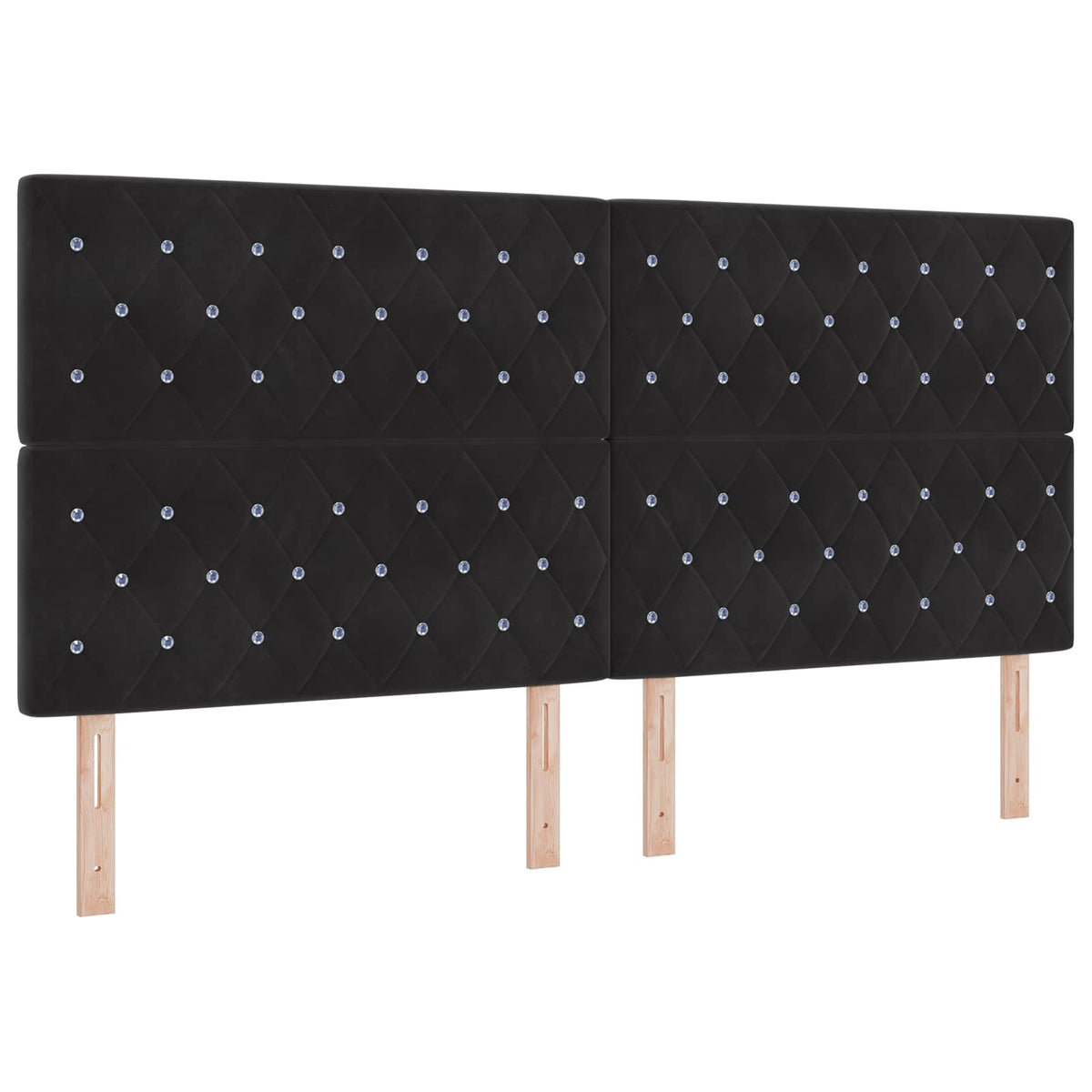Boxspring krevet s madracem Crna 200 x 200 cm Baršun