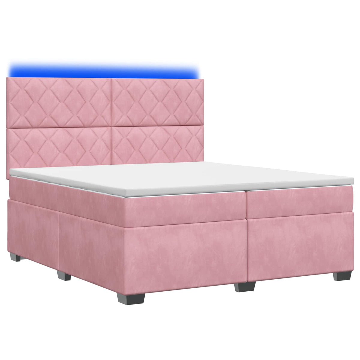 Boxspring krevet s madracem Ružičasta 200 x 200 cm Baršun